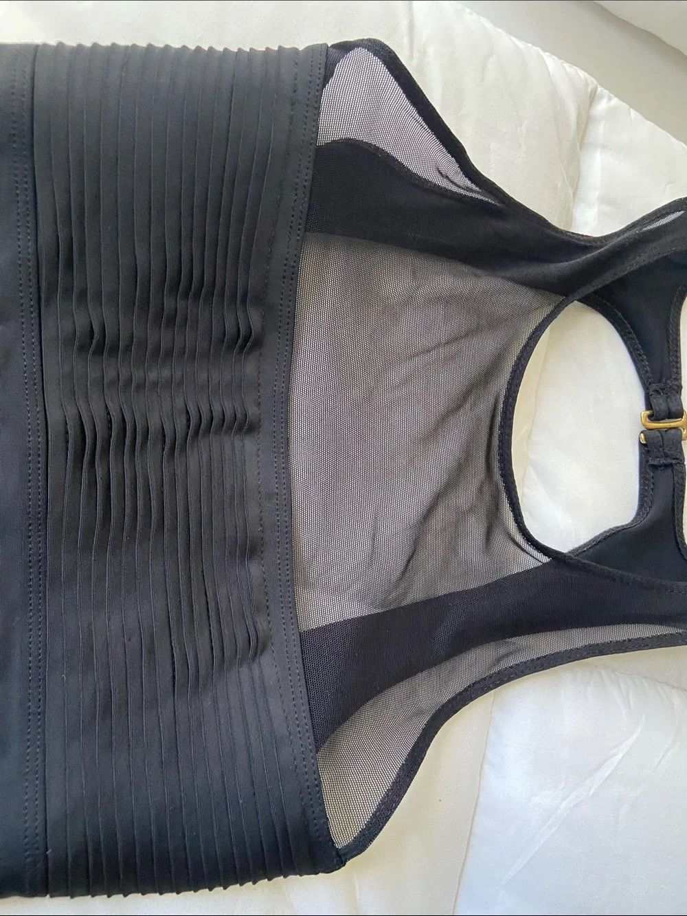 Anne Cole Black One-Piece Swim Suit with Mesh Back